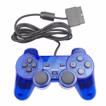 Controller for PlayStation PS2 - Transparent BLUE - BRAND NEW