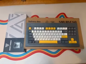 Swagkeys Smurve80 Keyboard, Custom Curved Mechanical Keyboard with Solenoid
