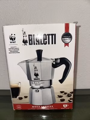 Bialetti Moka Express 6-Cup Stovetop Coffee Espresso Maker 275-06 -Made In Italy
