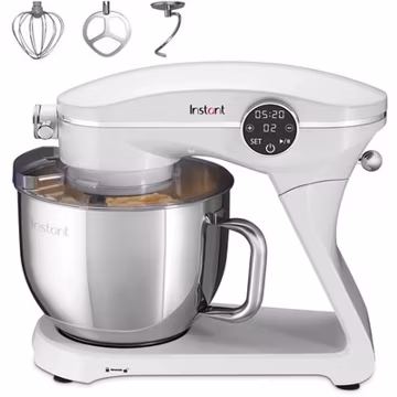 Instant Stand Mixer Pro – 600W, 10-Speed, 7.4 Qt Bowl, Digital Timer, White