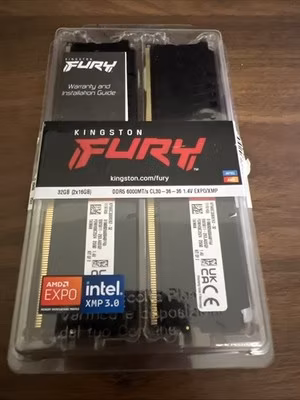 Kingston FURY Beast 32GB (2x16GB) DDR5 6000MT/s CL 30-36-36 KF560C30BBEK2-32
