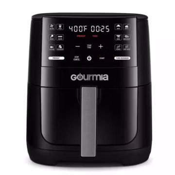 Gourmia 6-qt. Air Fryer - 12 One-Touch Cooking Functions include a variety