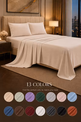 Luxury Ultra Soft Deep Pocket Bed Sheet Set Hotel Quality Bedding 4PC 6PC
