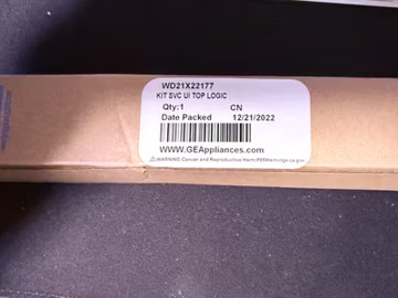GE Dishwasher User Interface WD21X22177 , WD21X20724, WD21X10553, WD21X21920