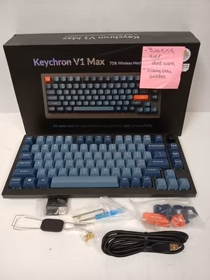 Keychron V1 Max Wireless 75% RGB Mechanical Keyboard With Banana Switches PARTS
