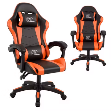 Gaming Chair Massage Lumbar Support Swivel Height Adjustable Headrest Backrest