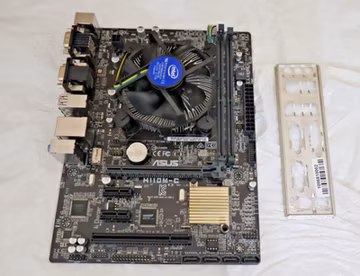 Asus H110M-C MicroATX Motherboard Intel LGA1151 i3-6100 CPU I/O Shield+ Fan