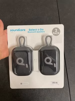 Soundcore Select 4 Go Bluetooth Speaker by Anker, 2 Pack Bundle