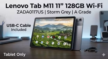 Lenovo Tab M11 11" 128GB Wi-Fi Storm Gray Android Tablet ZADA0117US Refurbished