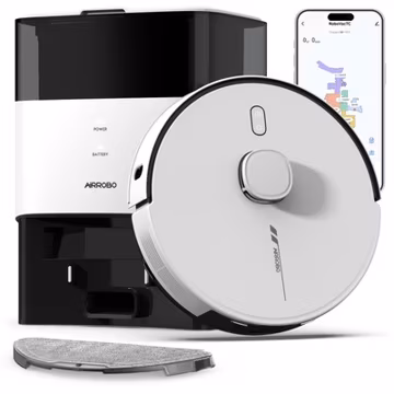 AIRROBO L60+ Self-Emptying Robotic Robot Vacuum and Mop Home Mapping 12000Pa