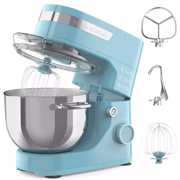 WHALL Stand Mixer - 5.5Qt 12-Speed Tilt-Head Electric Kitchen Mixer with Dough