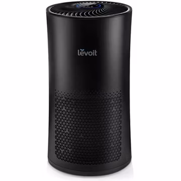 LEVOIT AIR PURIFIERS FOR HOME LARGE ROOM WITH AIR QUALITY MONITOR - BLACK