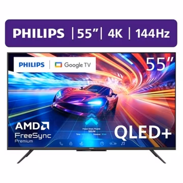 55 Inch 144Hz QLED+ 4K UltraHD (2160p) Gaming Smart TV Low Lag Google Assistant