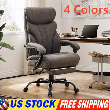 500lbs Big and Tall Office Chair with Footrest Wide Ergonomic Computer Chair