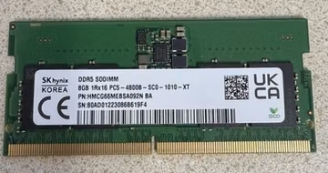 SKhynix 8GB DDR5 SODIMM 4800GHz Memory RAM