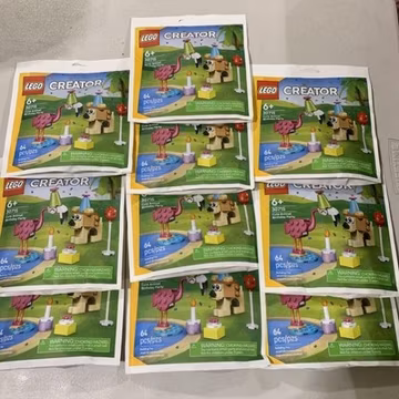 LEGO Creator 30715 Cute Animal Birthday Party LOT OF 10 with 64 Pieces Each