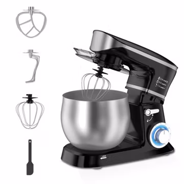 6.5-Quart Electric Stand Mixer, Tilt-Head, 6 Speeds, Dough Hook, Whisk & Beater
