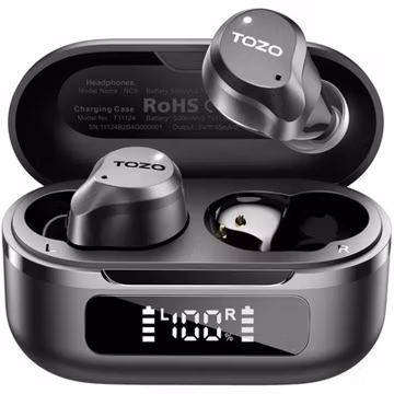 TOZO NC9 Wireless Earbuds with Hybrid ANC-Modes, IPX8 Waterproof, Refurbished