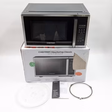 Chefman Countertop Microwave Oven 0.9Cu ft Digital Stainless Steel 900W