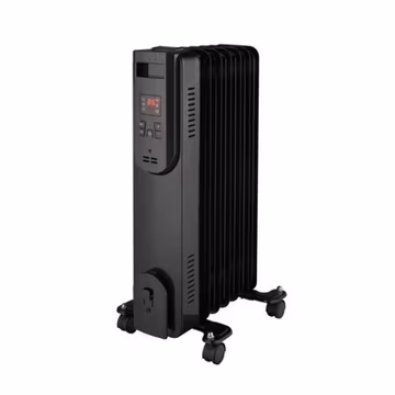 Konwin 1500W Oil Filled Radiator Space Heater Black Indoor w Remote Control
