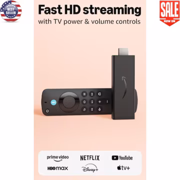 HD Streaming Media Player Stick with Voice Remote for Netflix YouTube Prime