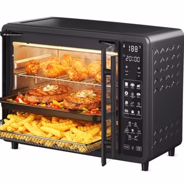 HOMSHADE 25QT French Door Air Fryer Toaster Oven Combo, Bake, Broil, Roast, 19