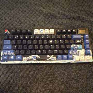 Womier S-K80 Mechanical USB-C Illuminated Keyboard, English QWERTY Blue/White