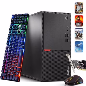 Lenovo ThinkCentre Gaming Tower PC i5-6th 16GB RAM 512GB SSD HDD NVIDIA Win 11