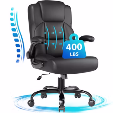 WIDE DESK CHAIRS Big and Tall 400 Lb Capacity Office Computer Chair High Back
