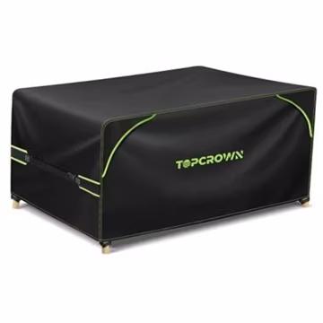 Topcrown Patio Furniture Covers 90"L x 62"W x 28"H 420D Black+Green