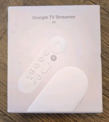 Google TV Streamer (4K) w/ Voice Activated Remote (Porcelain) New Sealed