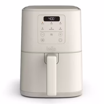 bella 4 Qt Slim Digital Air Fryer with EverGood Ceramic Nonstick Coating FREESHI