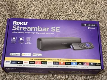 Roku Streambar SE 4K HDR Streaming Soundbar Media Player 9104X