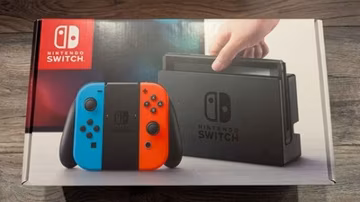 Nintendo Switch 32GB Gray Console with Neon Red and Neon Blue Joy-Con