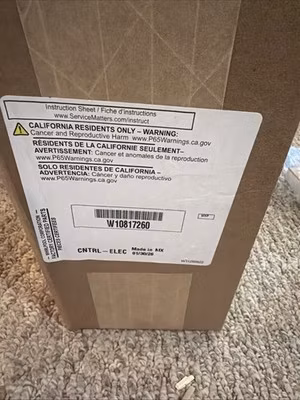 NEW OEM KENMORE/WHIRLPOOL DISHWASHER CONTROL BOARD W10817260