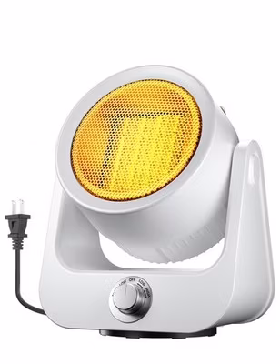 Electric Space Heaters For Indoor Use, 100° PTC Ceramic Electric Heaters, White-