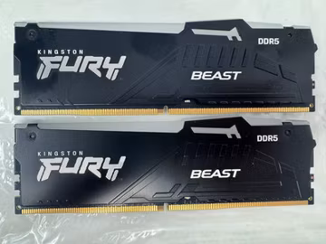 New Kingston FURY Beast RGB 16GB(8GBx2)DDR5-6000MT/S XMP5 Desktop RAM Memory