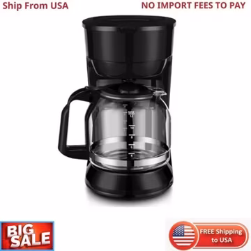Mainstays Black 12-Cup Drip Coffee Maker New