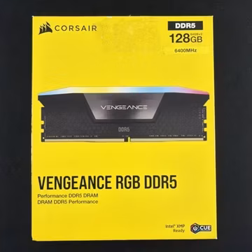 Corsair Vengeance RGB DDR5 DIMM 128GB (2x64GB) 6400MHz Intel XMP RAM