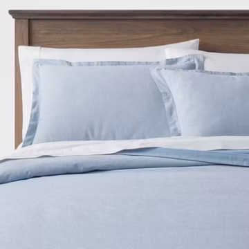 Cotton Linen Chambray Duvet Cover & Sham Set - Threshold
