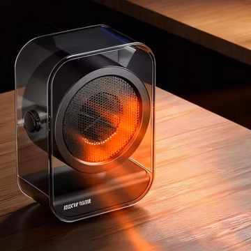 Portable Electric Space Heater 2-in-1 Small Fan Tip-Over Overheat Protection