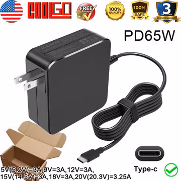 LOT 65W Type-C USB-C Laptop Adapter Charger for Dell HP Lenovo ASUS Acer Phone