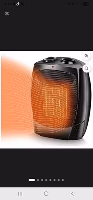 1500W Portable Electric Space Heater Indoor Thermostat 3-Second Fast Heat