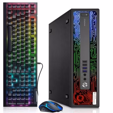 HP 800 G2 RGB Gaming PC i5-6th 32GB 1TB SSD AMD RX-550 RGB-KB&M Wi-Fi Windows 11