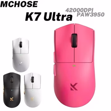 MCHOSE K7Ultra Wireless Gaming Mouse, 3950 Optical Sensor, 8K Polling Rate