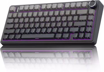 F75 Pro Wireless Mechanical Keyboard,75% Hot Swappable Custom Keyboard with Knob
