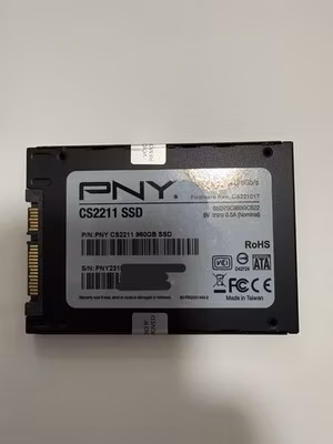 PNY CS2211 960GB SATA III 2.5" SSD TESTED WIPED 94%+ Health
