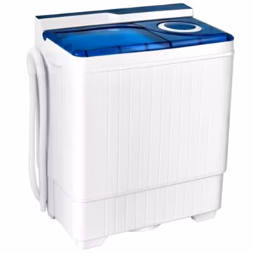 26 lbs Semi-automatic Twin Tub Washing Machine Portable With Built-in Drain Pump