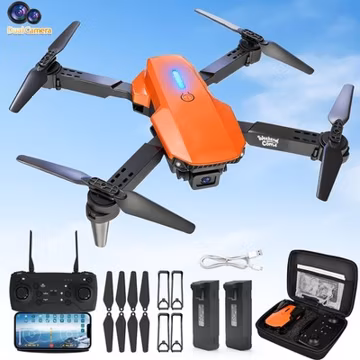 Drones Quadcopter 5G 8K Drone with HD Dual Camera WiFi FPV Foldable +2 Batteries