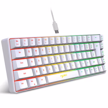 68 Keys Gaming Keyboard Wired RGB Backlit Mechanical Feel Portable Mini Keyboard